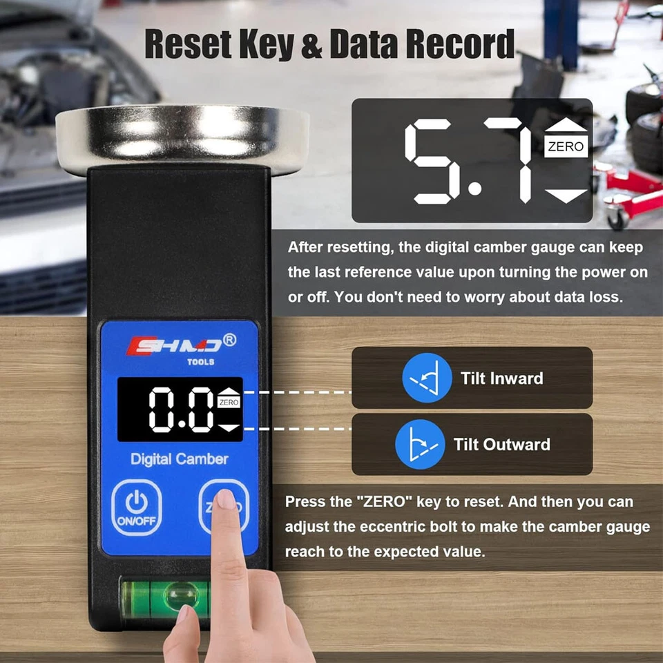 Digital Display Cambers Alignment Tool with Bubble & Magnetic Base Precisions - Image 3 of 4