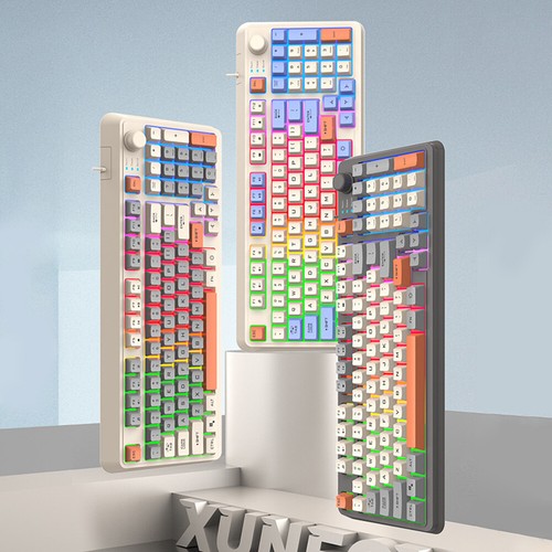 K82 Gamer Tastatur RGB Light Hot-Swap Tastatur 94 Tasten für Notebook Laptop Des - Bild 4 von 21