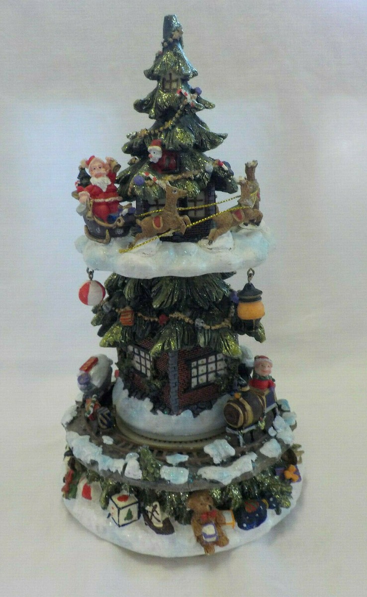 Vintage Animated Musical Lighted Rotating Christmas Tree 1990's