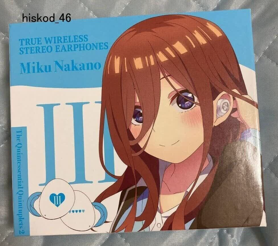 Miku Nakano ワイヤレスイヤホン The Quintessential Quintuplets Miku Nakano Anime TRUE WIRELESS