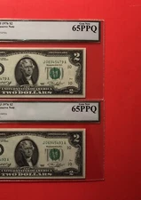 1976-2 FEDERAL RESERVE $2 NOTES( KANSAS ),GRADED BY LEGACY,GEM  NEW 65PPQ