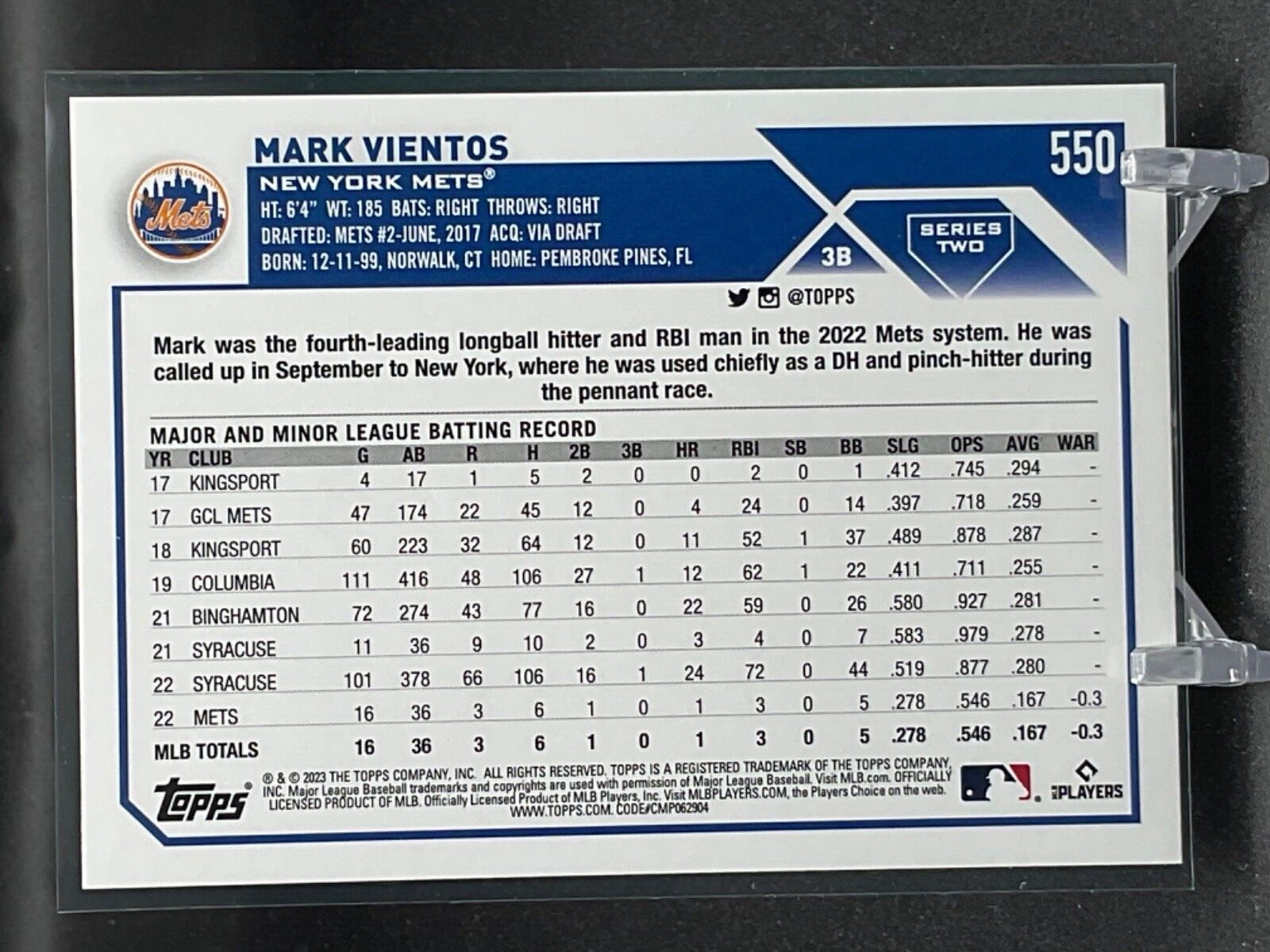 New York Mets *Choose Your Baseball Card* Inserts Rookies Autos (Updated 7/26) - Picture 466 of 512