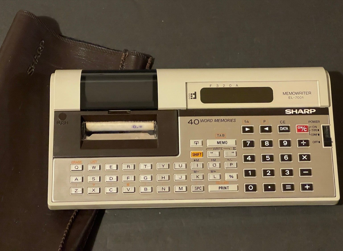 EL-7001 Sharp MemoWriter Electronic Calculator F320A Japan EL-7001 Sharp MemoWriter Electronic Calculator F320A Japan