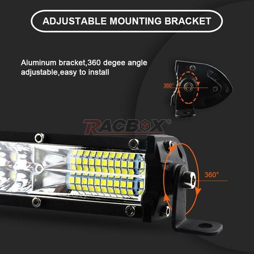 Spot Flood Combo Beam Off Road Light Bar 12V 10 Inch 180W Dual Row - Foto 4