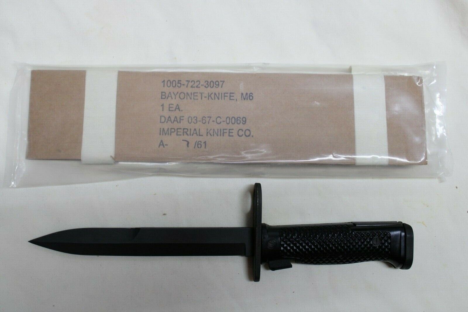 US Military IMPERIAL Knife M6 UNOPENED NOS packaged 7/61 Collector Grade