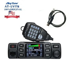 AnyTone AT-778UV Dual Band Mobile Radio VHF/UHF 25W 2 Way Radio with USB Cable