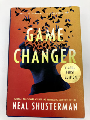 Signed 1st Edition GAME CHANGER by Neal Shusterman. Hardcover with Dustjacket