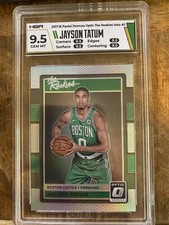 2017-18 Donruss Optic Jayson Tatum The Rookies Holo #3 Celtics RC HGA 9.5