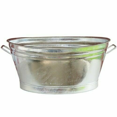Zink Pflanztopf Oval Mit Griffen – 40 Cm Breit, Landhausstil, Für Garten, Terrasse & Balkon