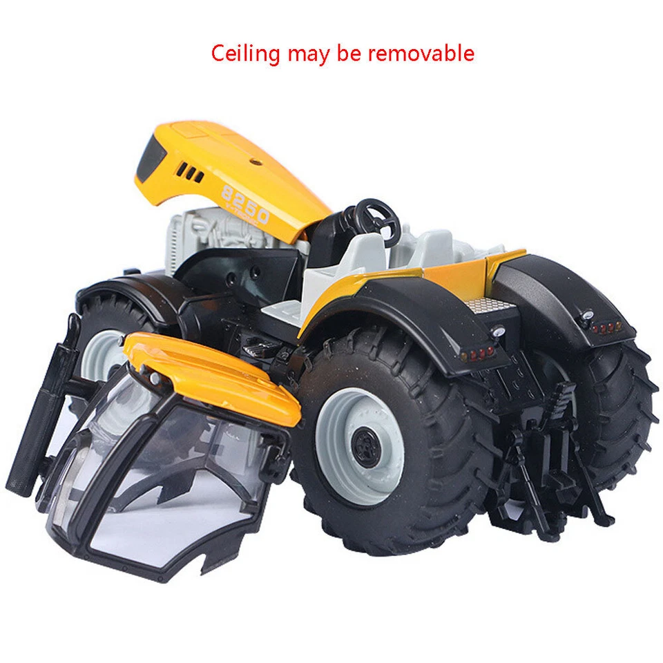 1/30 Scale Farm Tractor Toy Model Diecast Farm Toys for Boys Kids Gifts Yellow - Image 3 of 4
