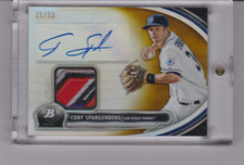 Cory Spangenberg 2013 Bowman Platinum Autographed Relic Gold Refractor Auto /50