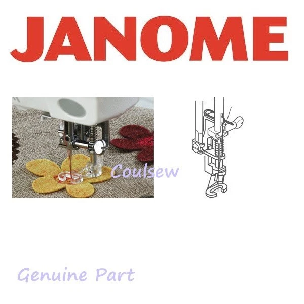100% GENUINE JANOME Open Toe Free Motion Quilting Darning Embroidery Foot Cat B