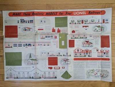 1948 Make These Realistic Models for Your Lionel Railroad - Large Folded Poster