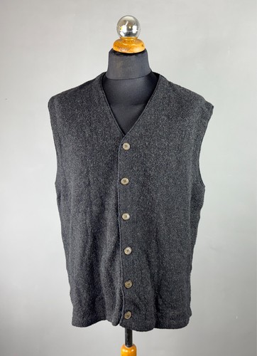 Emilio Pucci, Vintage EMILIO PUCCI FIRENZE Wool Sleeveless Vest Button Cardigan Sweater Sz 54