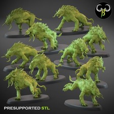 10 Fel Pack, Fallen Beasts, 3D Printed ClayBeastCreation