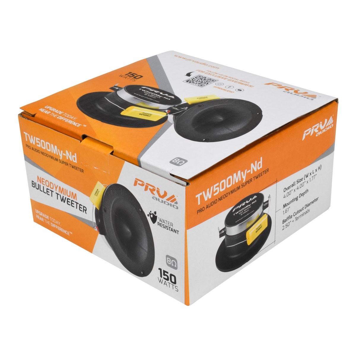2x PRV Audio TW500My-Nd Bullet Neodymium 4” Pro Tweeter 8 Ohm Neo