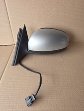 07-14 Skoda Fabia 5j N/s Passenger Door Mirror Wing Mirror Silver #2906