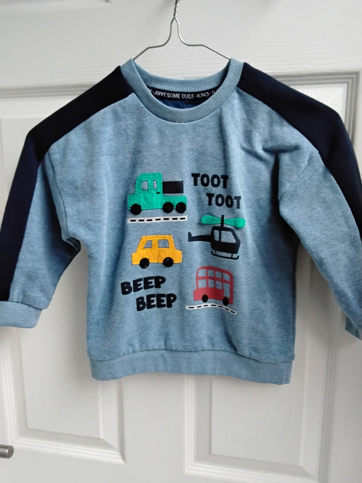 Matalan Boys Fleece Long Sleeved Top Aged 2-3yrs Blue