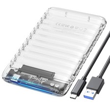 2.5" USB C Hard Drive Enclosure SATA III Case for 2.5" SSD/HDD Up to 6TB, Tool-F