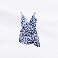 Fashion Nova Blue White Floral Sleeveless Skort Romper Size Medium 