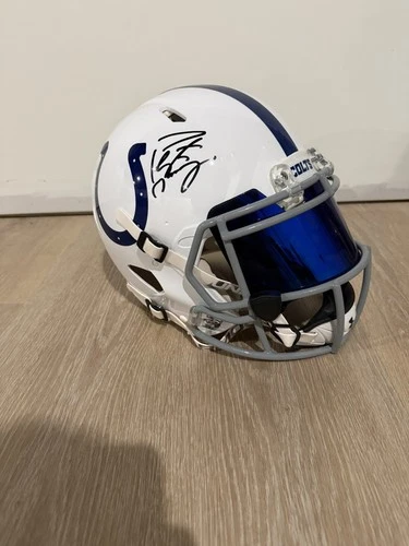 Peyton Manning - Signed Colts Authentic Speed Helmet Duel COA Fanatics/JSA