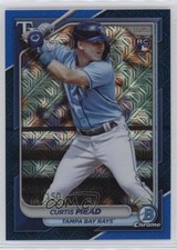 2024 Bowman Mega Box Chrome Blue Mojo Refractor /150 Curtis Mead #28 11s9