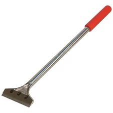 Roberts 10-294 Angled Floor Scraper, Blade Width 4 In, Blade Length 4 In, Red,