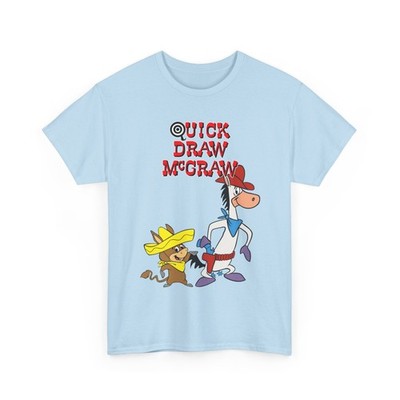 Quick Draw McGraw & Baba Looey T-Shirt Hanna-Barbera Cartoon Vintage-Style Tee