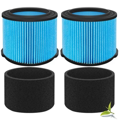 LVJUSEN 2Pack VF3500 Filter with Foam for Ridgid Shop Vac,3-Layer WetDry Vac 3-4.5 Gal