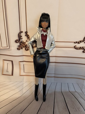 #ad #ad New Silver Coat Black Skirt Red Turtleneck Accessories Free Gift 🎉 $12.00