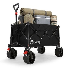 Bollerwagen Faltbar Handwagen XXL 150KG 135L Strandwagen Klappbar Gartenwagen