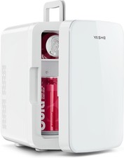 YASHE Mini Fridge, 10 Liter/12 Cans Small Fridgerator for Bedroom, AC/DC Thermoe