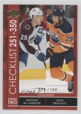2021 Series 2 Checklist UD Exclusives /100 Nathan MacKinnon Leon Draisaitl 1h6a