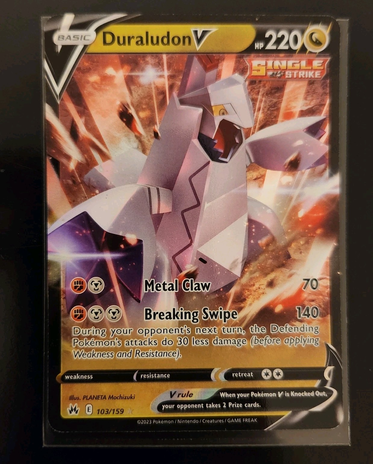 Pokemon Duraludon V 103/159 Crown Zenith Holo