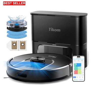 6000Pa Suction Robot Vacuum with 150-Minute Runtime & Auto-Recharge Feature