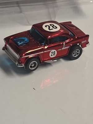 Auto World Rare Chrome Red 1955 Chevy Belair Slot Car Unused But Opened Pack