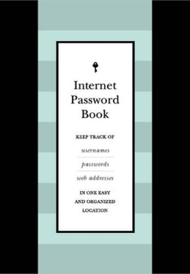 Internet Password Book: Keep Track of Usernames, Passwords, and Web  - VERY GOOD
