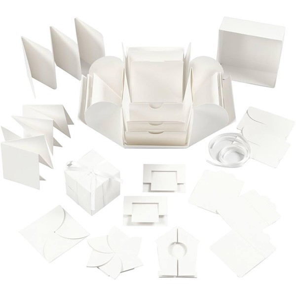 Creativ 25379 Explosion Box, Size 7 Cm X 7 Cm X 7.5 Cm + 12 Cm X 12 Cm X 12 Cm,-image