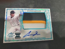 2020 Leaf Trinity - Patch Autograph Carmen Mlodzinski #PA-CM2 Platinum /75 (AU,