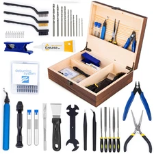 3D Printing Tool Set with Wood Box – 3D Printer Tools Features a deburring Tool,