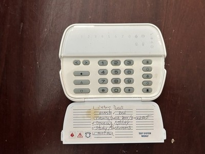 DSC RFK5500ENG Wired Security Keypad White Alpha Numeric LCD Display