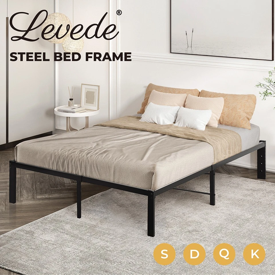Levede H40cm Metal Bed Base Frame Minimalist Style Queen/Double/King/Single Size