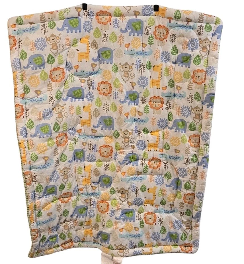 Nojo Jungle Safari Animal Crib Boy Blanket Comforter Wall Hanging Reversible  - Image 2 of 4