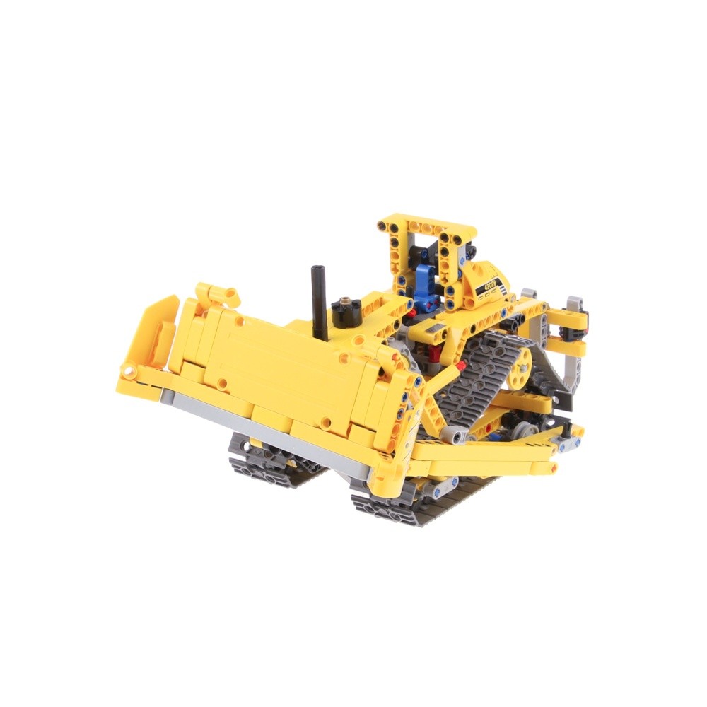 1X Lego Technic Set Bulldozer Construction Vehicle 42028 Yellow Incomplete