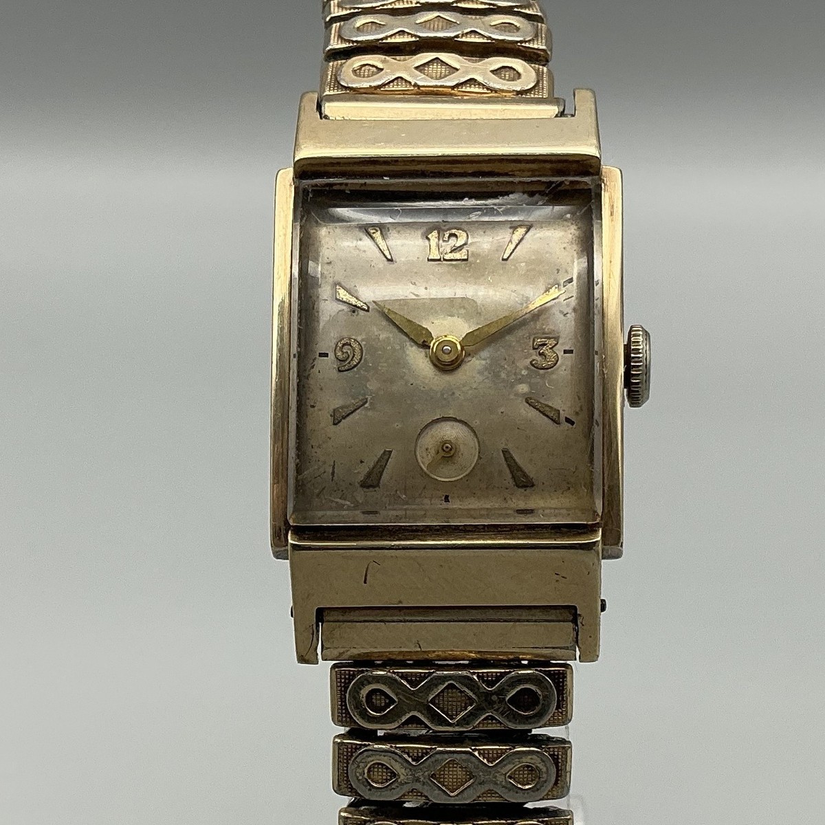 Vintage Bulova Douglas Tank Mens Watch 21mm 10K Gold Filled Manual