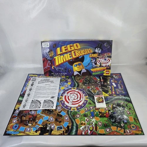 Vintage 1997 LEGO Time Cruisers Board Game by RoseArt w/Figures Incomplete READ