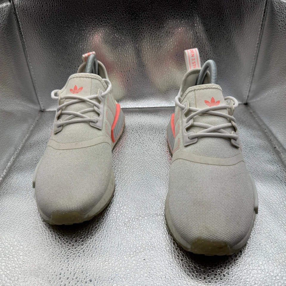 Zapatos deportivos con cordones Adidas NMD_R1 blancos rojos ácidos para mujer talla 6 GW5679 Foto 4 de 4