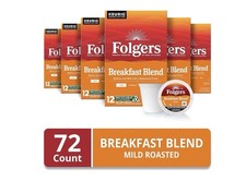 Folgers Classic Roast Medium Roast Coffee 72 Keurig K-Cup Pods