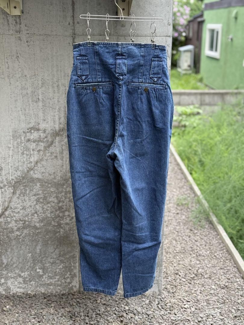 USED 80S VINTAGE I.S. ISSEY MIYAKE SPORT DENIM PANTS BY