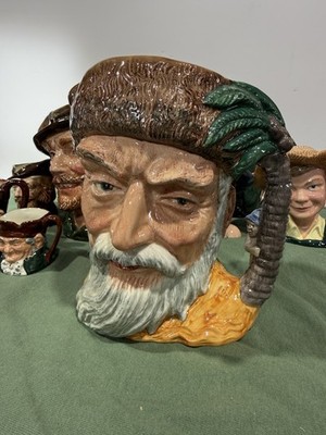 Royal Doulton Character jugs Set of 3  Robinson Crusoe English Translucent China